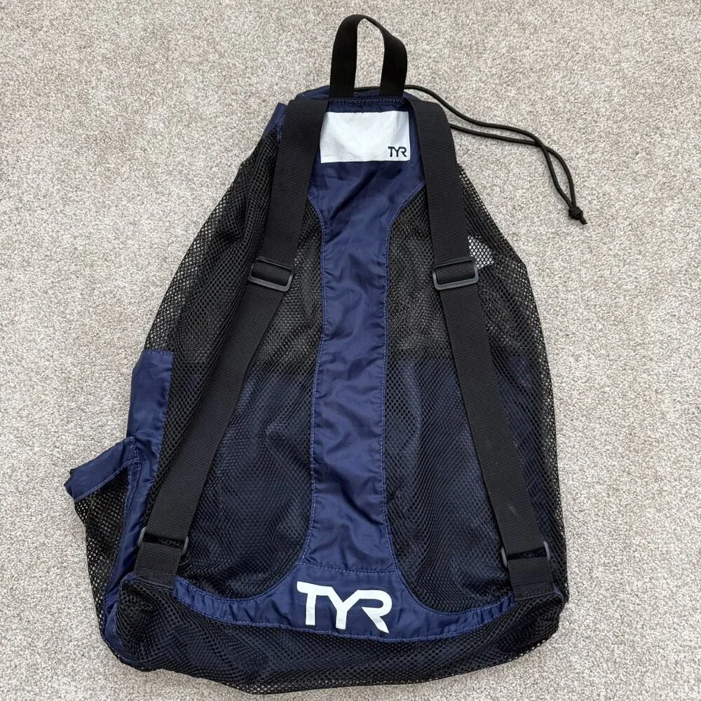 TYR Big Mesh Mummy Backpack 40L Black Zip Pocket swim - Picture 5 of 7